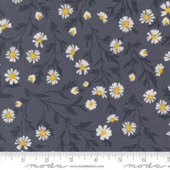Wild Daisy Chain Indigo Sun Drenched Fabric