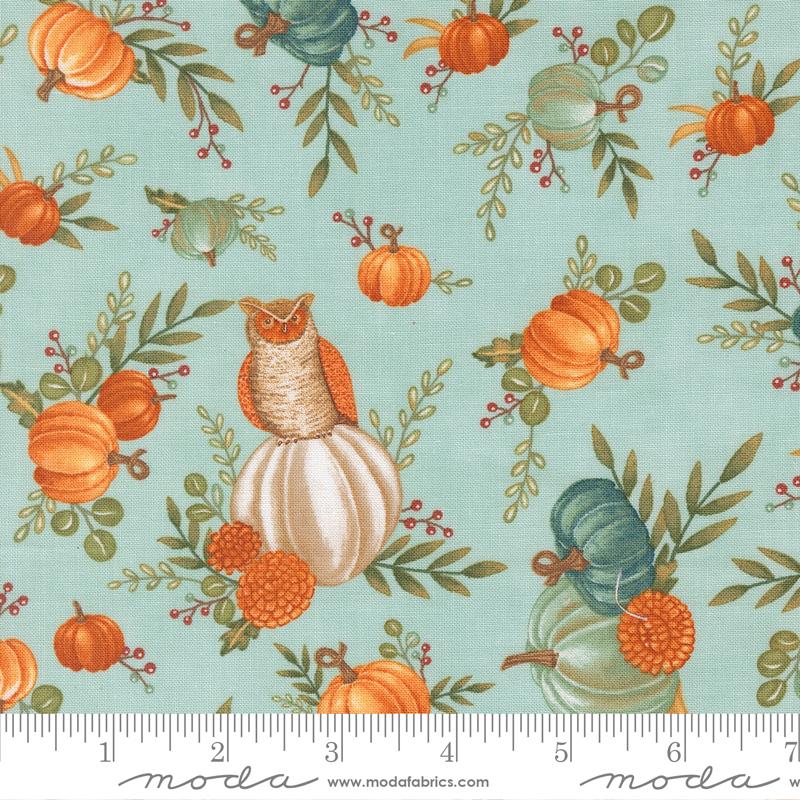 I love Fall Most of All 56140-14 I Love Fall Most of All Dark Aqua Fabric | Moda