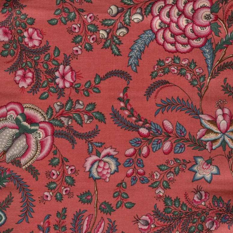 Indian Rhapsody Dutch Heritage Coral Fabric
