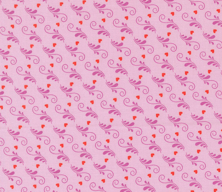 Legendary Love Lilac 45056 15 Legendary Love Lilac Scrolls & Hearts Fabric | Moda