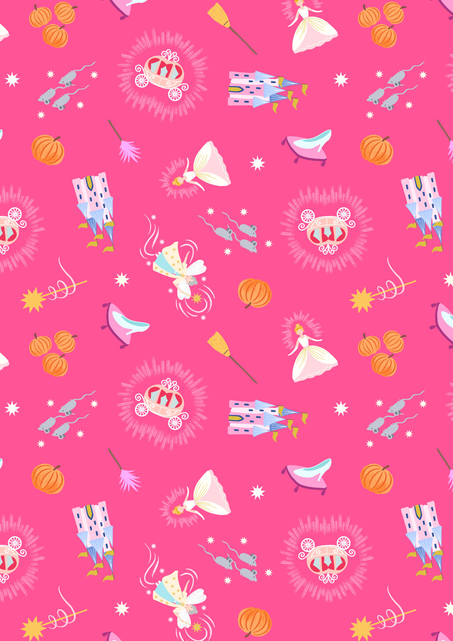 SM123 cinderella Cinderella Small Things Fairytales Fabric