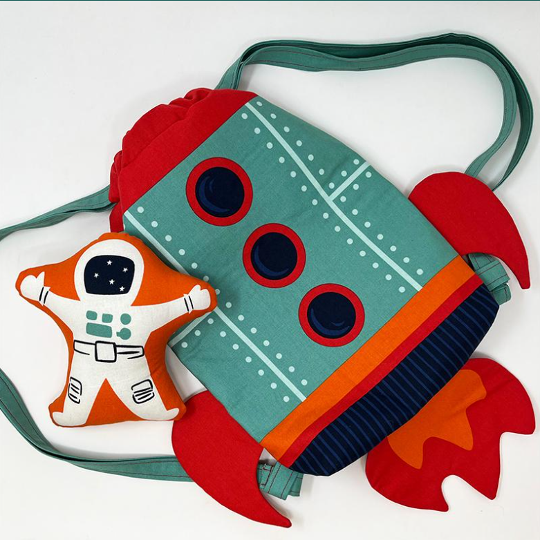 321 Blast Off Blue Multi Backpack Panel - Image 2
